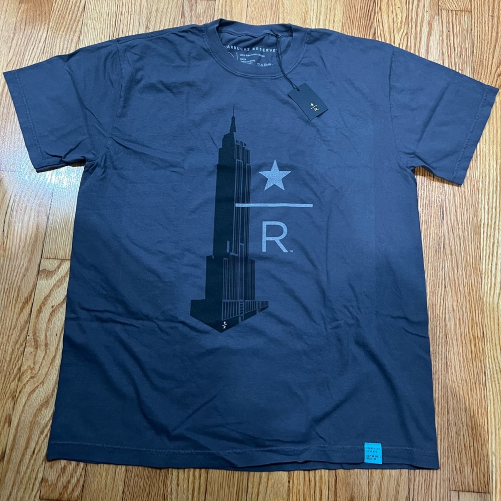 Starbucks Reserve New York Empire State Building Gray T-Shirt